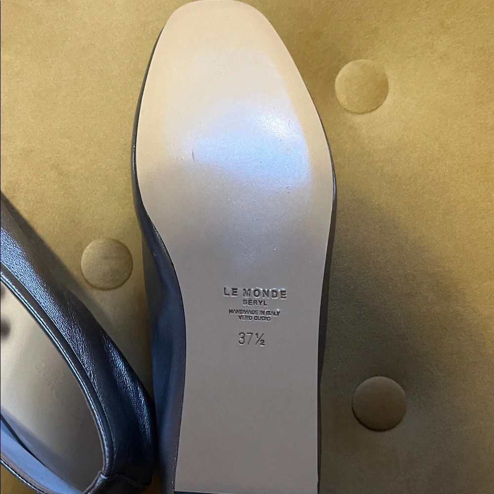 Le Monde Beryl Silver Luna Flats - Picture 3 of 4